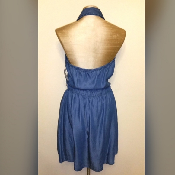 Denim Halter Dress - Picture 2 of 2